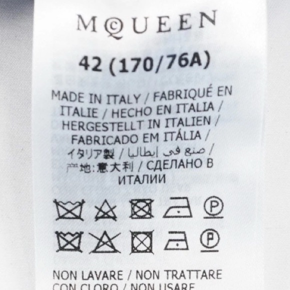 NWT [Alexander McQueen] Kickback Wool Straight Trousers Navy Women’s EU 42/US 28 - Picture 12 of 16